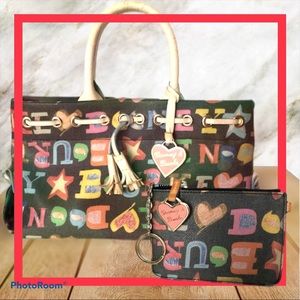 Dooney and Bourke Doodle mini tassel tote